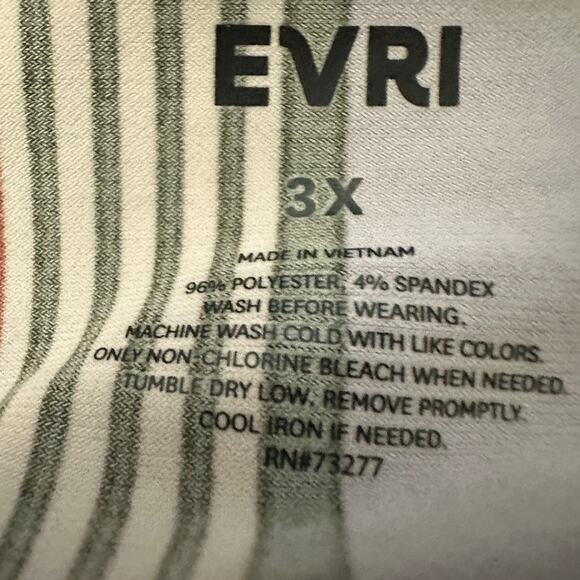 Evri 3X Multi-Color Striped Midi Dress Empire Waist Flirty Short Sleeve Wedding - Picture 7 of 8